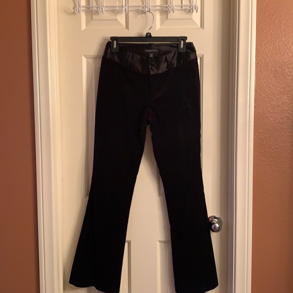 Banana Republic Black Velvet Evening/ Dress Pants. Size 2S Stretch. Martin fit.